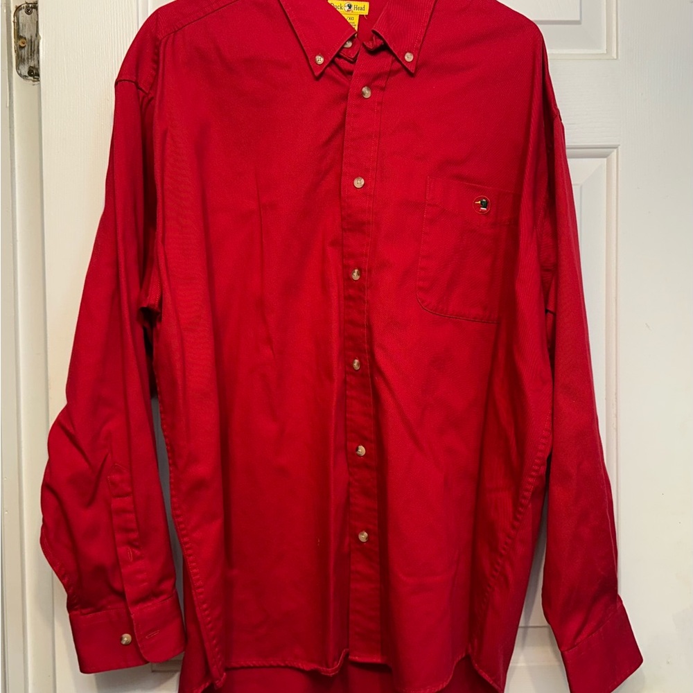 Duck Head Men's Red Casual Button-Down Shirt
